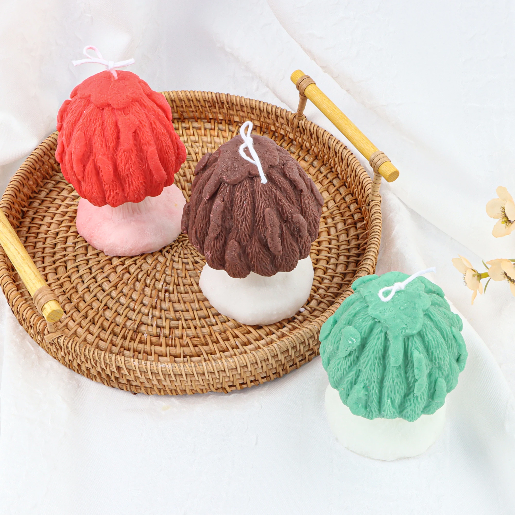 Силиконовая форма в форме свечи гриба Листьев ракушек | Дом и сад