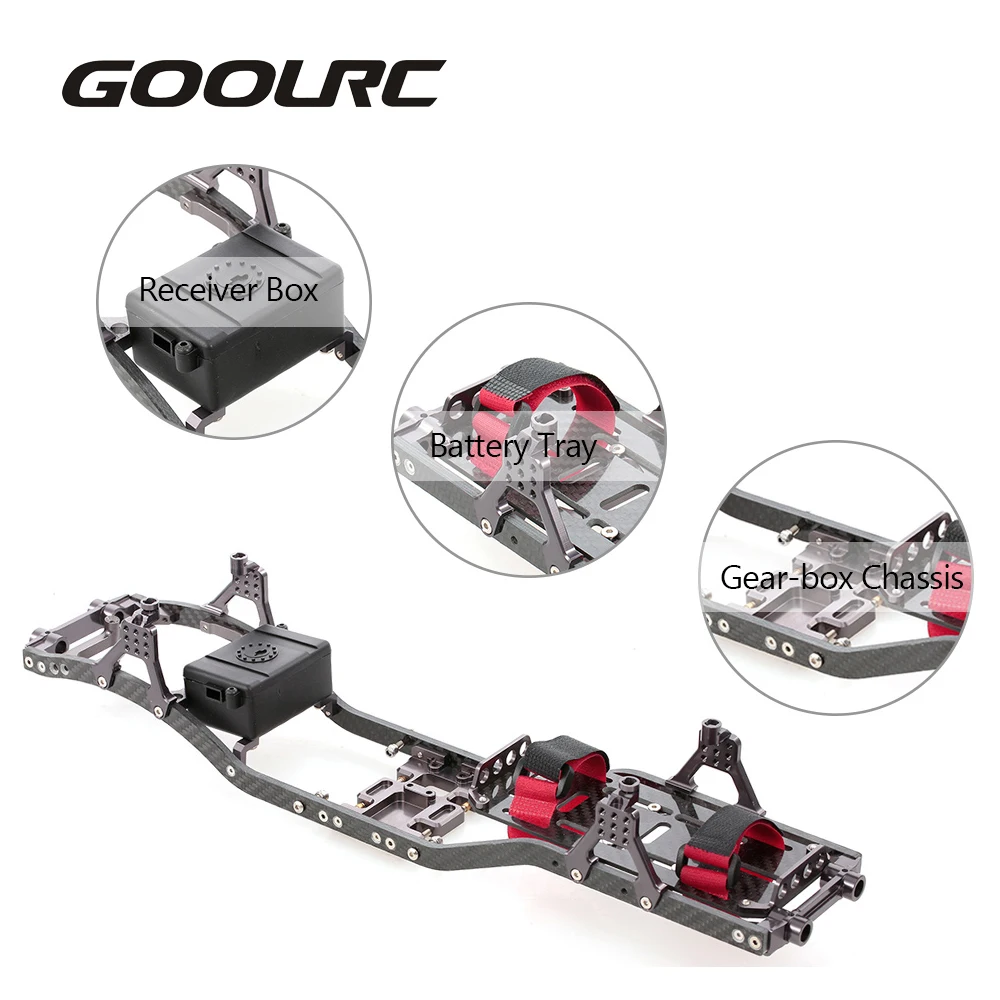 Рамка GOOLRC SCX10 рамка карбоновый графитовый шасси профессиональные рама рельсы для