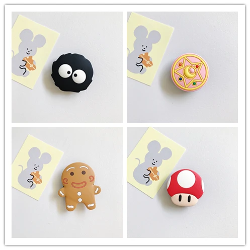 

Cute Cartoon Design Patterned Finger Ring Holder Stand Grip For Mobile Phone Back Sticker Pad Unniversal Bracket