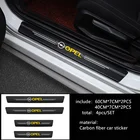 4 шт., наклейки из углеродного волокна на порог автомобиля Opel Astra H G J Corsa Insignia Antara Meriva Zafira