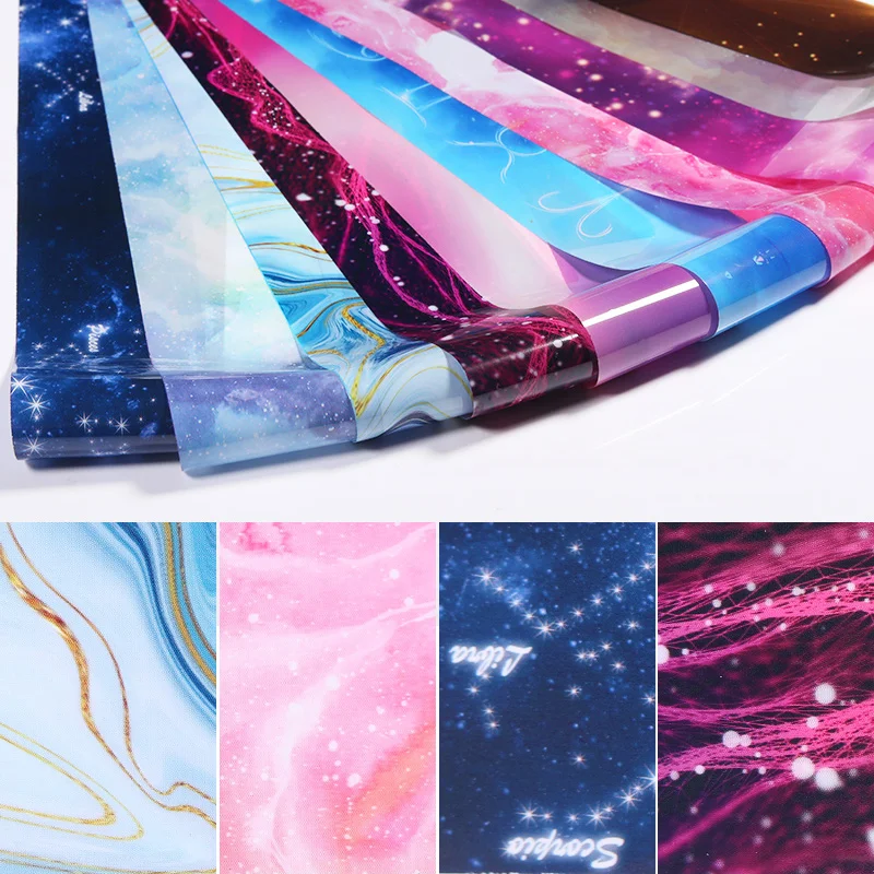 1 шт. красочные наклейки из фольги для ногтей градиентные серии переводные