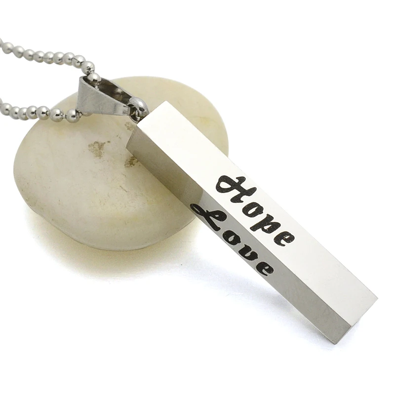 Серебряный цвет из нержавеющей стали Вера Любовь Надежда мудрость бар Шарм