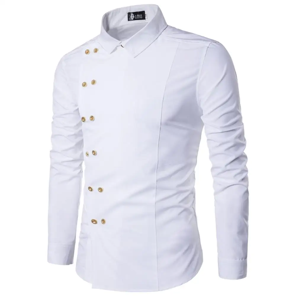 

Debracat Men Slim Fit Casual Long Sleeve Shirt Tops Holiday Button Up Blouse Tee Work Top