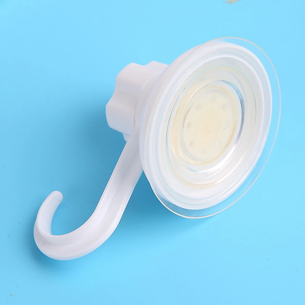 

Removable Bedroom Multipurpose Bathroom Kitchen Plastic Rotating White Seamless Suction Cup Wall Hook