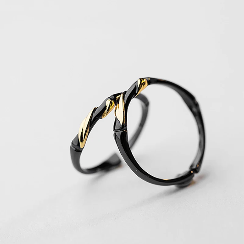 Черное детство Милая любовь Открытые Кольца для мужчин и женщин парное кольцо