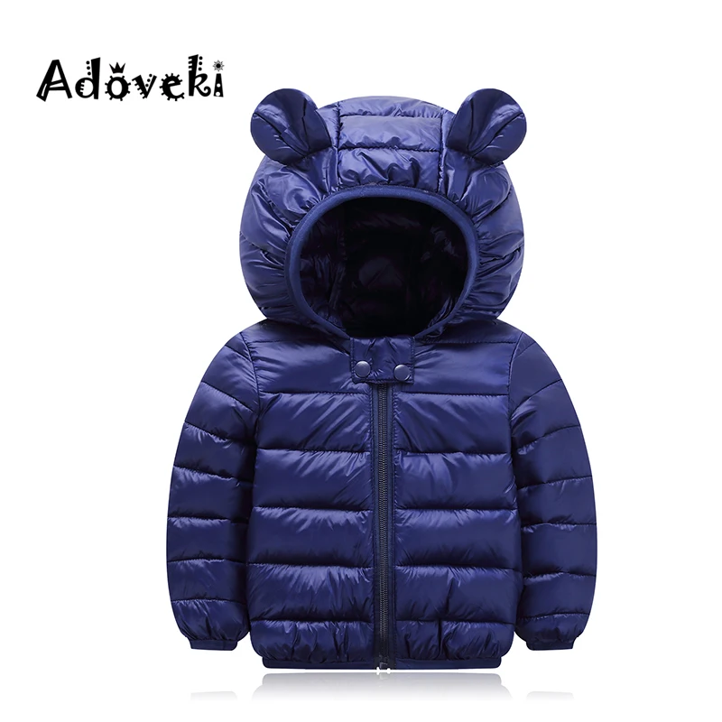 Новинка 2019 года легкая хлопковая куртка Adoveki с милым медведем для девочек и