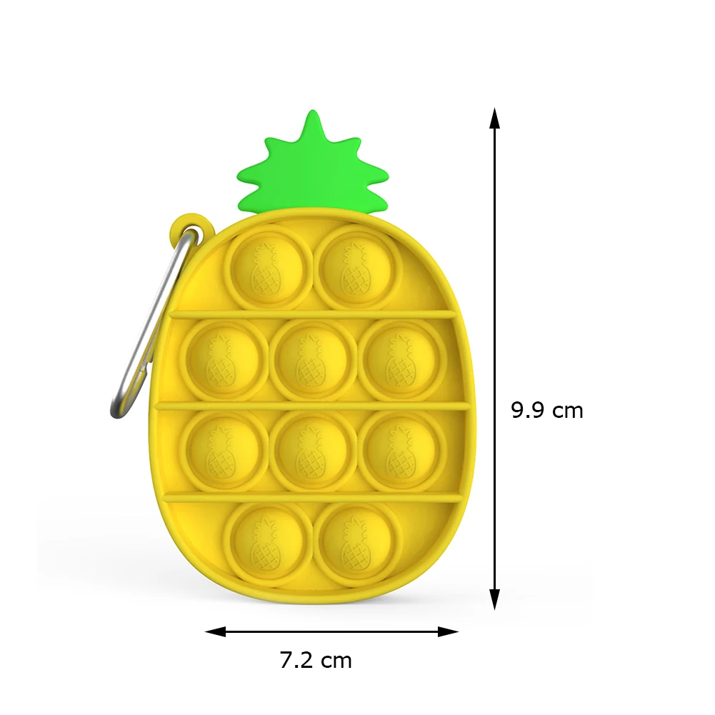 

Mini Push Bubble Sensory Toy Keychain Autism Squishy Adult Stress Reliever Toy for Children Relief Funny Fidget Toys