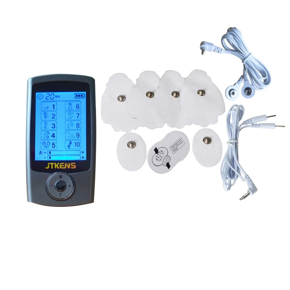 10 режимов электрический тенсовый массажер мышц тела акупунктурный стимулятор