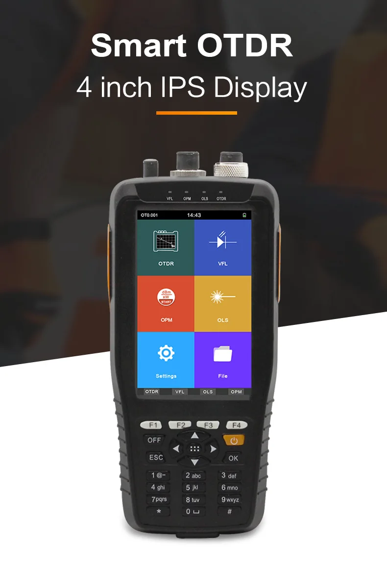 TM290 OTDR оптический временной рефлектометр 4 в 1 с сенсорным экраном VFL/OPM/OLS диапазон