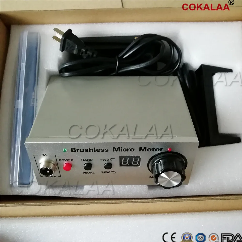 

50,000 rpm dental brushless jewelry E type micromotor for dental Polishing set with straight handpiece