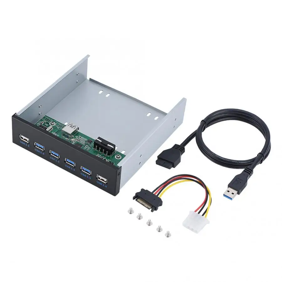 4 порта USB 3 0 + 2 концентратор Расширение 19Pin 5 25 &quotфлоппи отсек Передняя панель