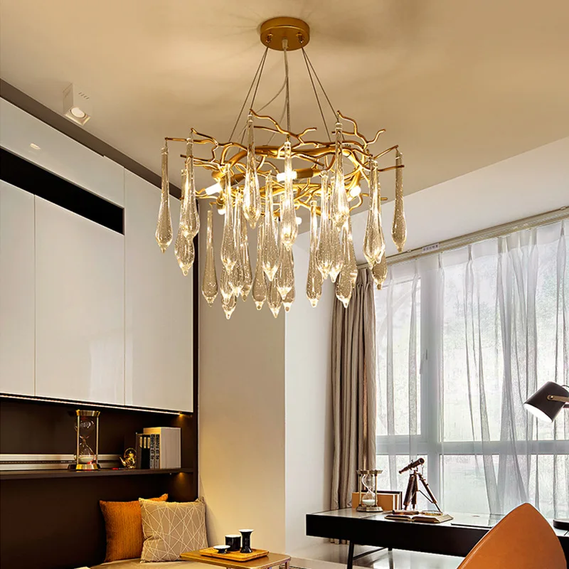 

European-style modern minimalist home place, light luxury, stained glass, personalized hotel creative art Pendant LightsLX110715