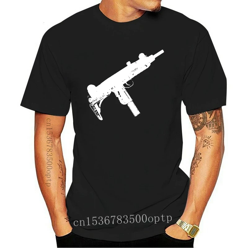 

Новая Черная 100% хлопковая Военная футболка UZI с оружием из Израиля