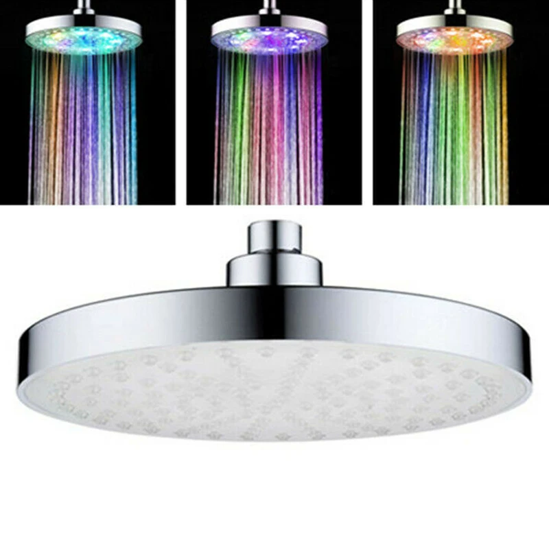 8 дюймовый круглый светодиодный распылитель для душа 7 видов цветов ванной