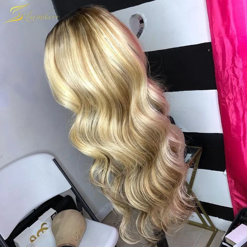 

Highlight 613 Blonde Color Human Hair Wig HD Transparent Lace Ombre 13X6 Lace Front Wigs For Black Women Preplucked Full Frontal