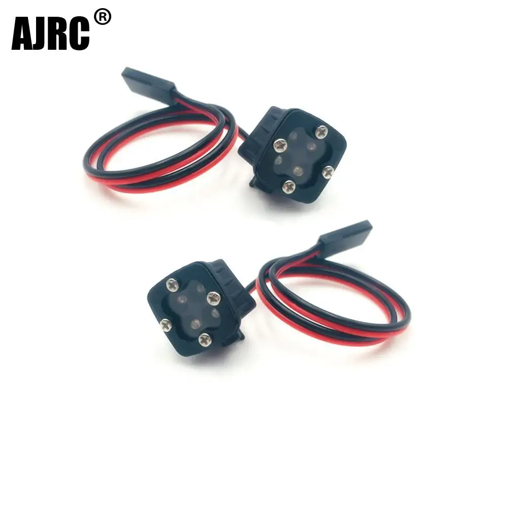 KYX Racing 4 LED светильник Square Lamp for 1/7 1/8 1/10 RC Car Accessories Axial SCX10 II Traxxas TRX4 TRX 7 2 12V|Детали и