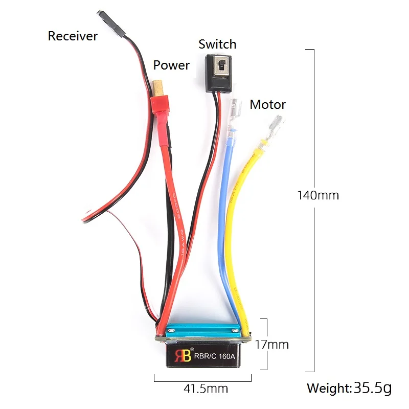 3S 160A Brushless ESC Electric Speed Controller T Plug for 1/8 1/10 1/12 RC Crawler Car Boat | Игрушки и хобби