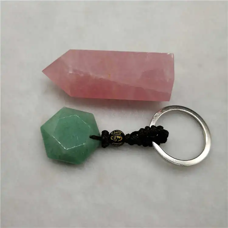 Прямая поставка Природный энергетический камень зеленый авантюрин Шесть звезд