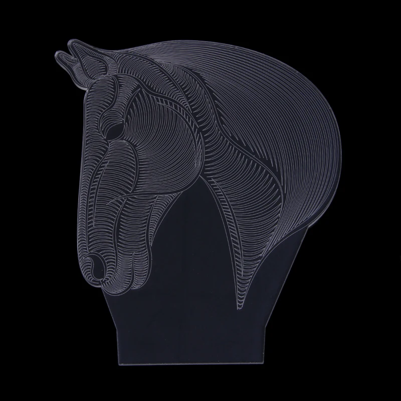 

Horse Bedroom 3D Illusion LED Night Light Changing Color Touch Table Lamp Desk
