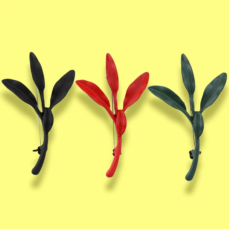 Женская металлическая брошь в виде омелы значок трехцветной ветки - купить по