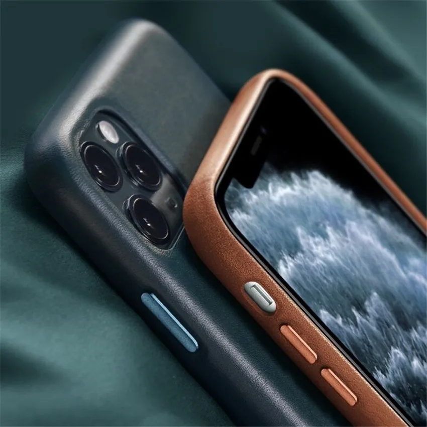 

Genuine Leather Case For iPhone 11 Pro Max 12 Xs Max SE 2020 Luxury Original Cowhide Phone Case For iPhone Xr X 8 Plus 7 6 Cover