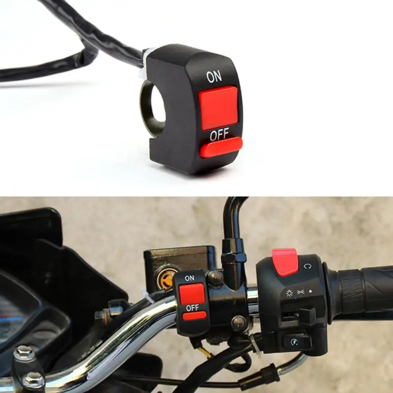 

1 Piece Motorcycle Switches Bullet Connector Handlebar Switches ON/OFF Button Connector Push Button Switch Motorbike Accessories