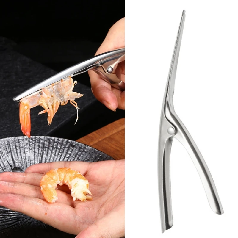 G2AA Shrimp Peeler Kitchen Appliances Portable Stainless Steel Practical Pick out Shrimps Peel Thread Supplies Knife Tools