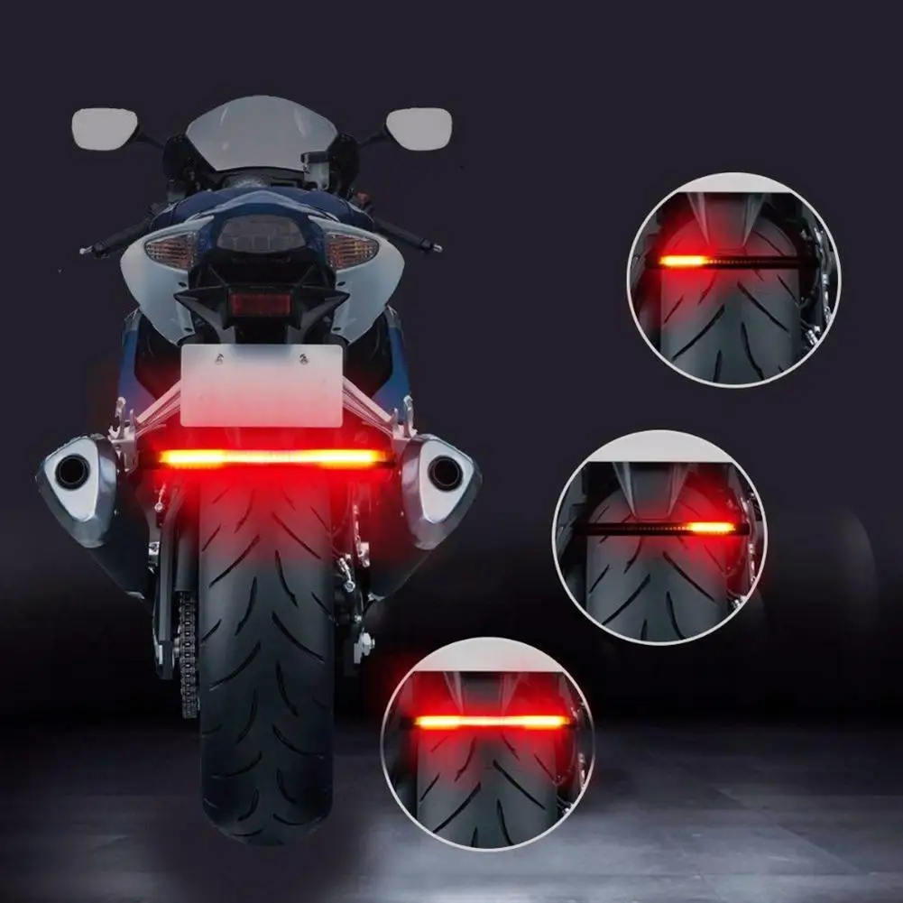 The New Stylish Universal Motorcycle LED Rear Tail Brake Stop Turn Signal Strip Light Lamp Bar hot sale |