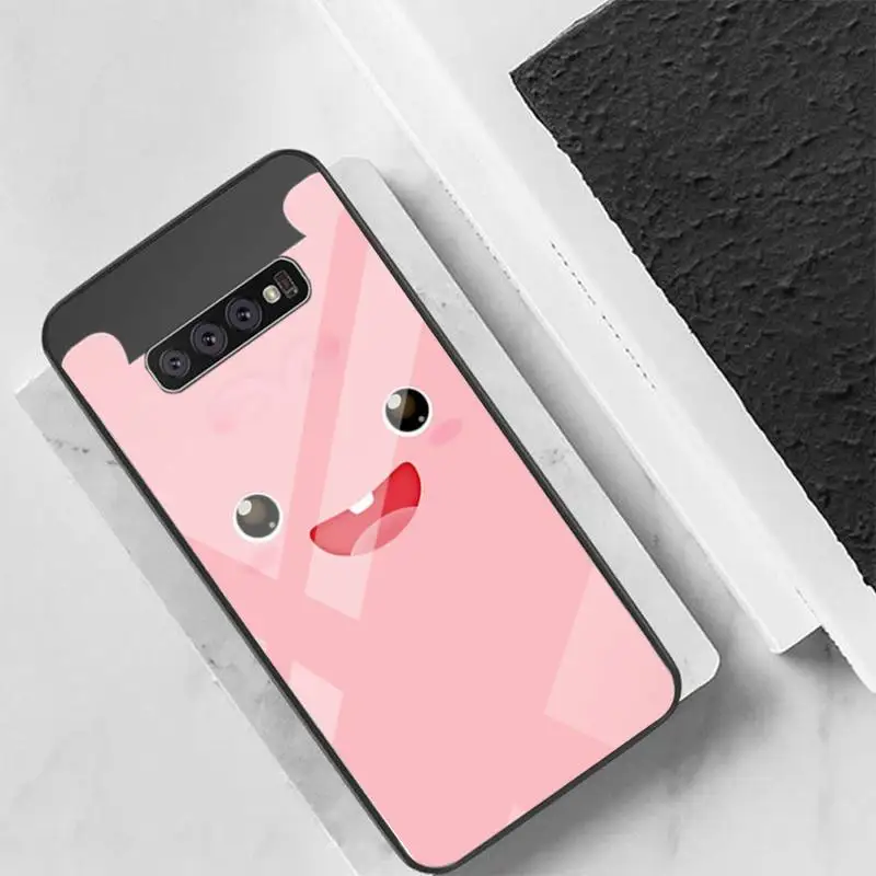 

Cute image Phone Case Back Cover For Samsung Cases S20 Plus S10 NOTE 8 9 10 10PRO Tempered Glass Soft Silicone Edge