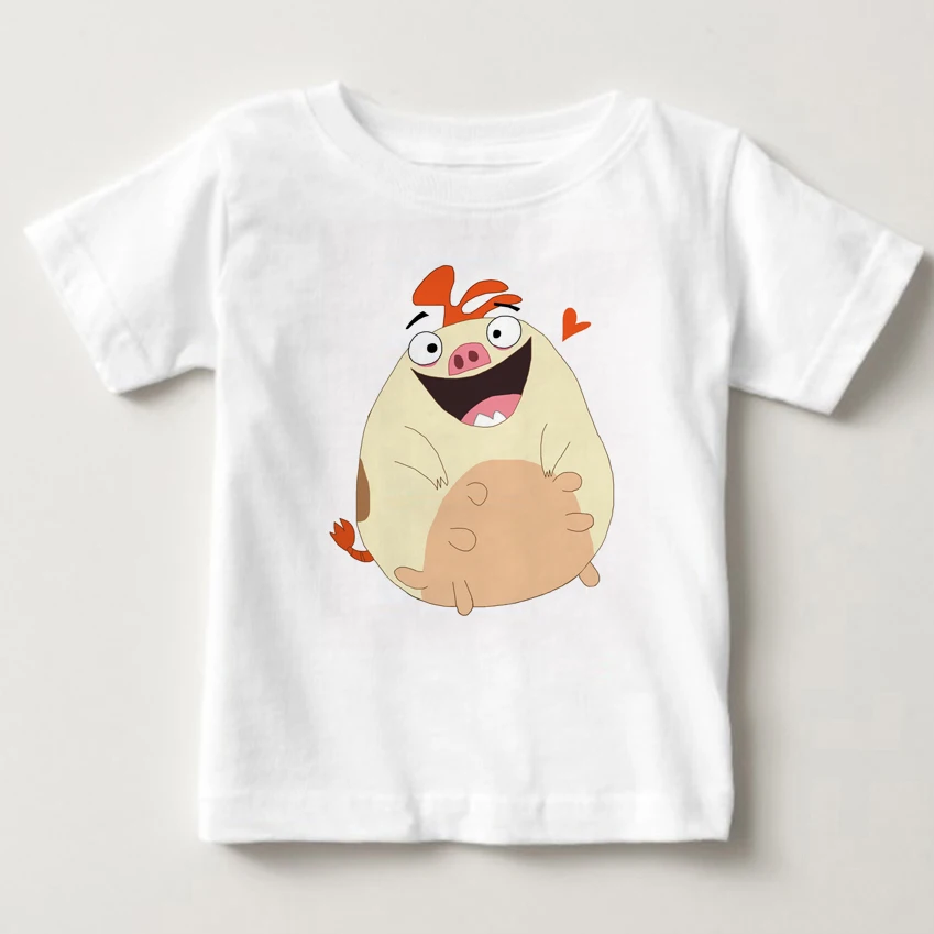 

Hot Print T-shirt Baby Boy Girl Summer Costume Funny Animated Cartoon Pig Children's Clothing Summer Short Sleeves Shirt MJ