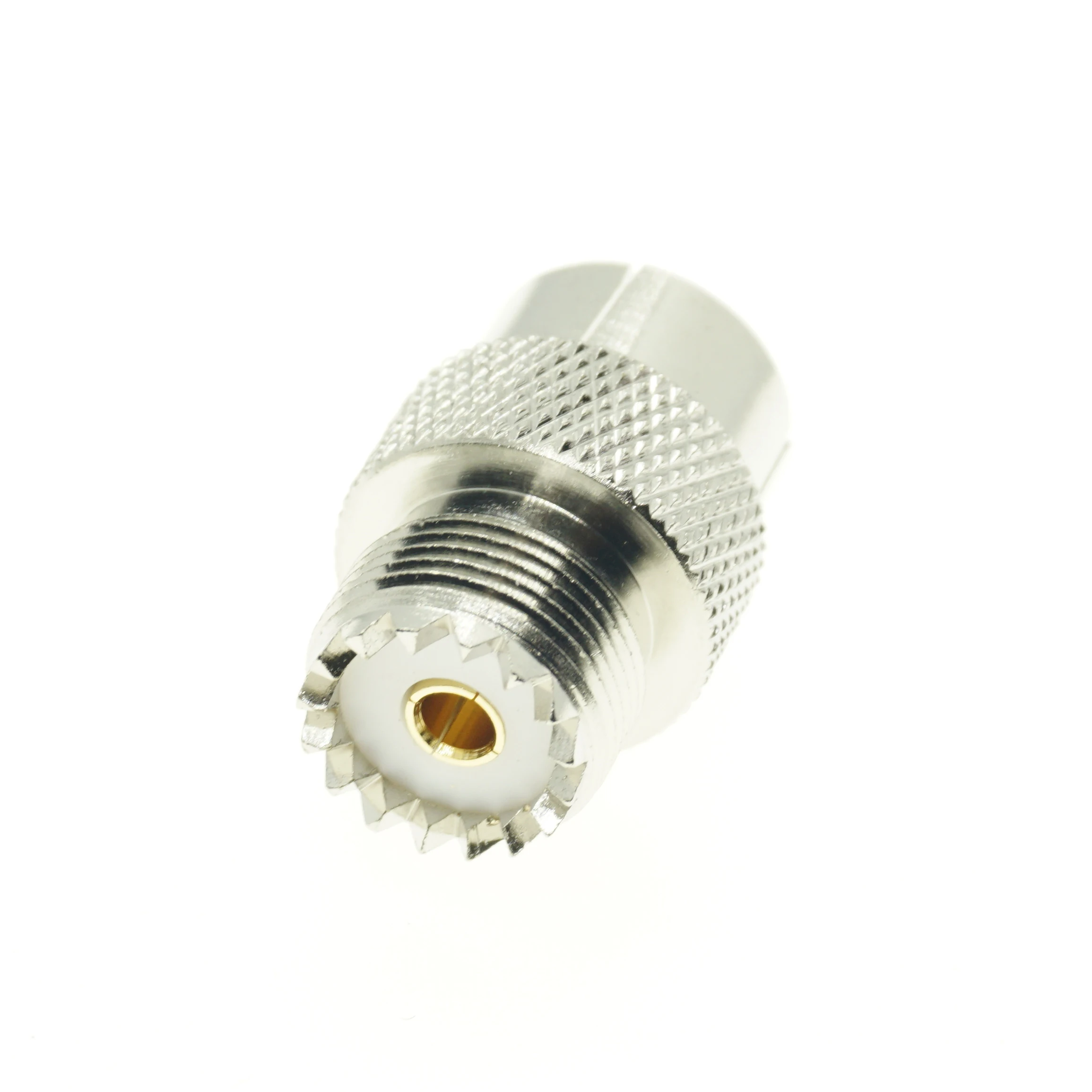 UHF Male к Female Push-On Quick Direct PL259 SO239 Plug никелированные латунные прямые RF коаксиальные
