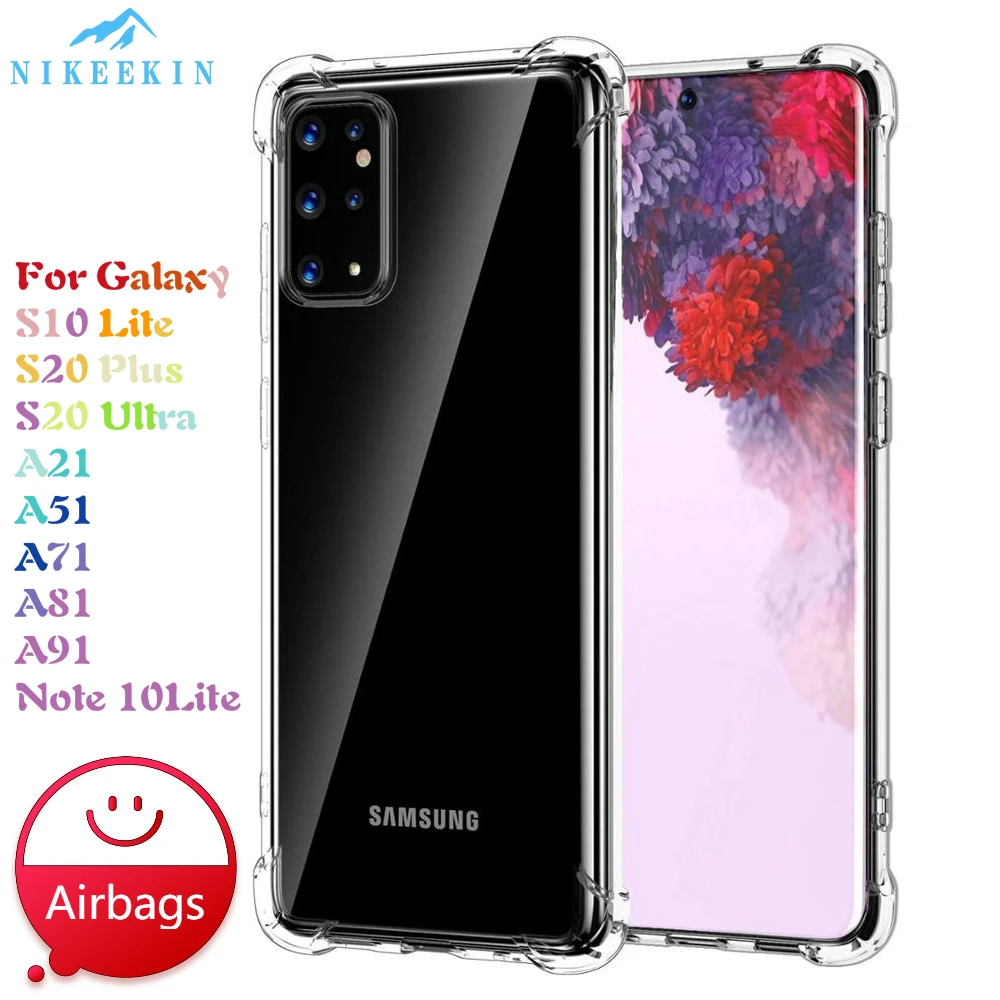 Силиконовый чехол из ТПУ для Samsung Galaxy A51 A71 A81 A91 S20 Ultra S10 Lite Note 8 9 10 Plus 5G подушка