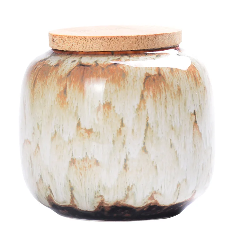 220ml Ceramic Kitchen Tea Box Retro Fission Color Caddies Containers Travel Storage Porcelain Jar For Powder Coffee | Дом и сад