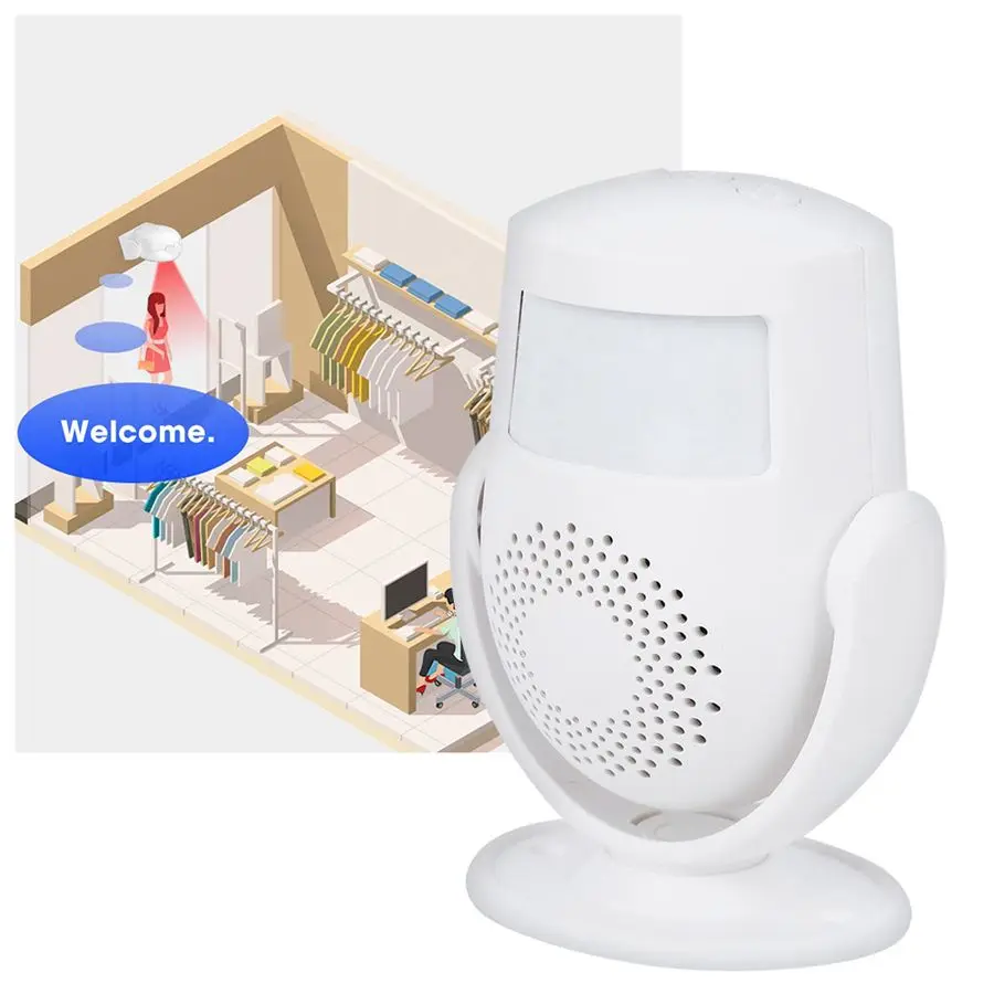 Инфракрасный индукционный дверной звонок с регулируемым углом Противоугонная