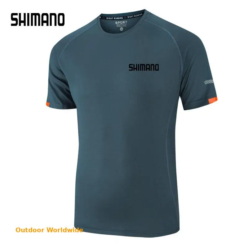 

New SHIMANOS Fishing T Shirts Men Summer Breathable Quick Cool Thin Fishing Clothing Man Plus Size Sport Fishing Wear L-8XL