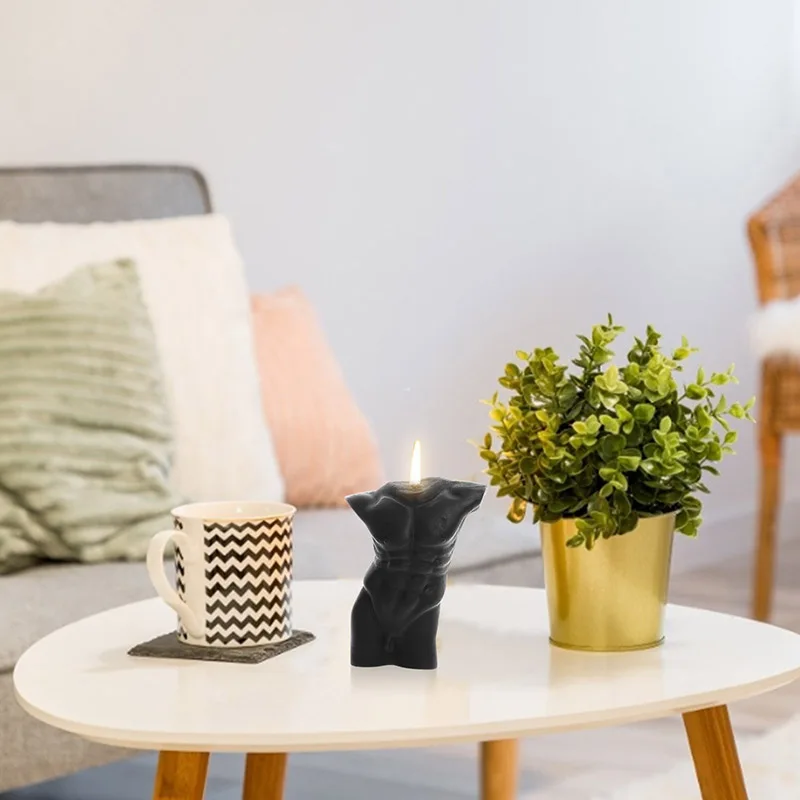 Свеча искусства "Человеческое тело" 3D Сексуальный обнаженный мужчина Ароматизированный соевый воск Растительное эфирное масло Декор для дома Подарок.