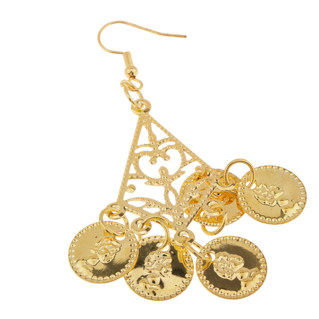 Набор золотых цыганских украшений для танца живота набор из 4 шт. ожерелье серьги