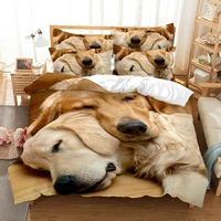 hd digital dog print bedding sets 3d animal duvet cover and pillowcase 23pcs single twin queen king linen bedding usaueu size