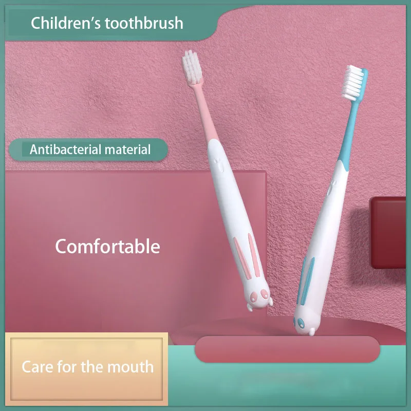 

Cute 2-10 Year Old Children's Toothbrush Soft Bristled Cartoon Baby Antibacterial Cleaning Toothbrush