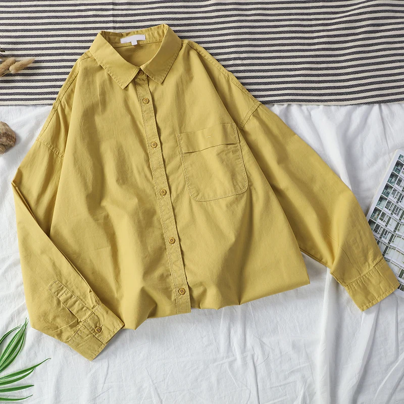 GOPLUS Для женщин рубашка желтый и зеленый цвета белая блузка Винтаж размера плюс