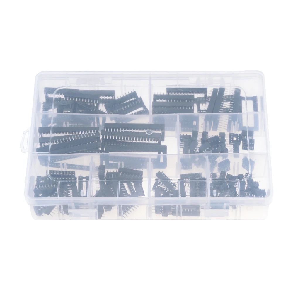 100 шт./корт. IC розетки DIP6-DIP40Pins DIP 6P 8P 16P 28P соединитель гнездовой адаптер Тип припоя