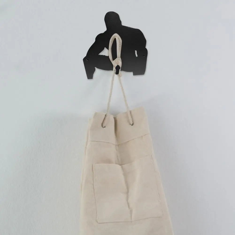 

Man Shape Coat Hat Hook Key Clothing Holder Bedroom Living Room Wall Hanging Decoration Wrought Iron Pendant Storage Hook
