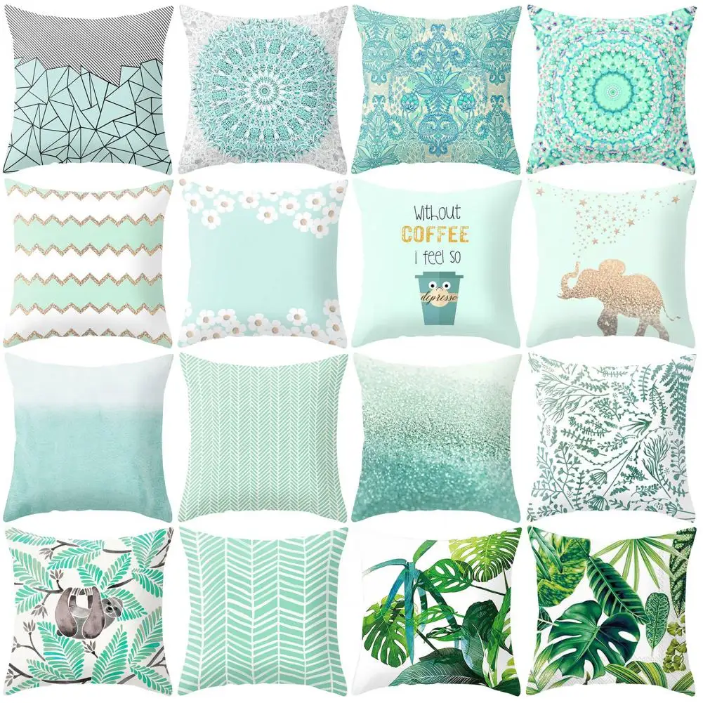 

Pillow Cover Shrink Resistant No Stimulation Polyester Comfortable Square Cushion Cover Pillow Case For Home Chair Sofa Decor