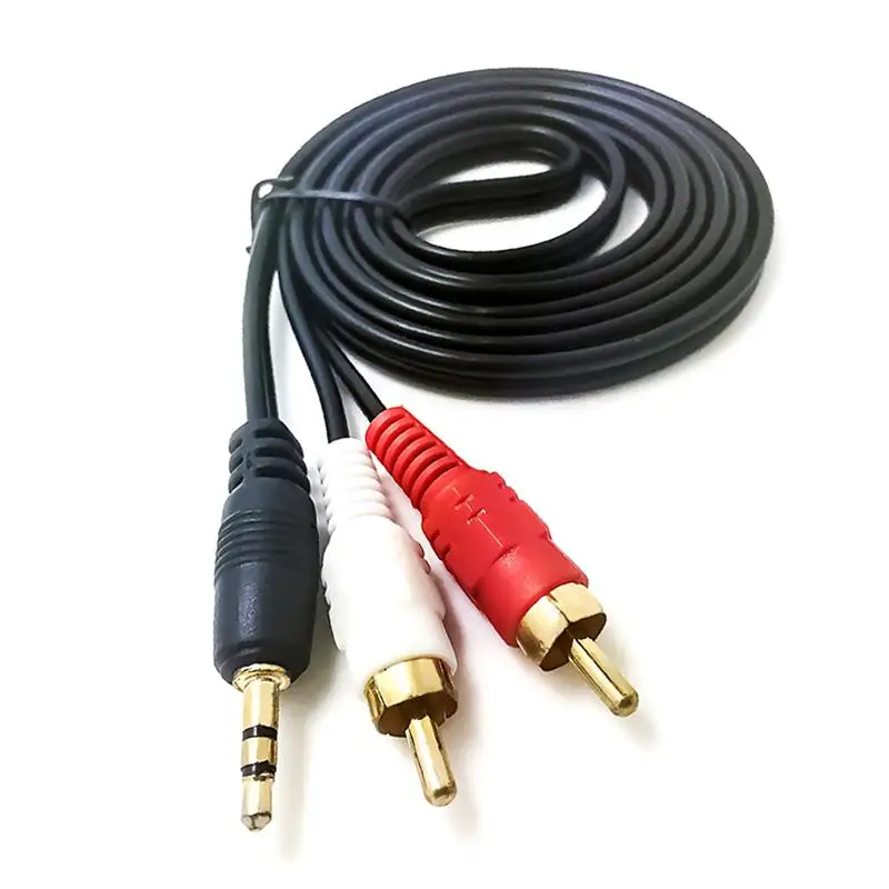 1.5M 3.5 MM Male Jack to AV 2 RCA Stereo Music Audio Cable Cord AUX for Mp3 Pod Phone TV Sound Speakers | Электроника