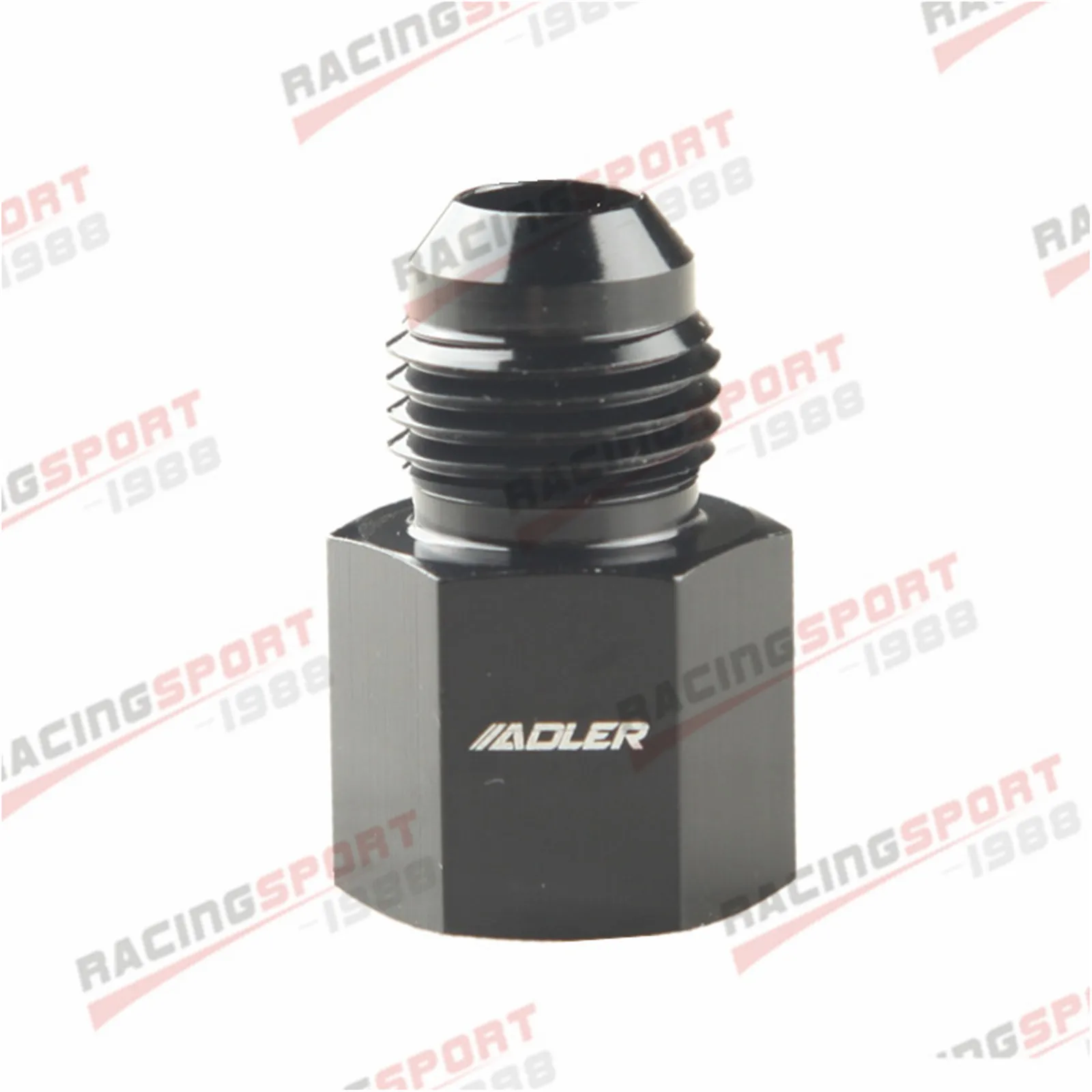 

6AN AN6 Male To 1/8" NPT Female Straight Adaptor Fitting Aluminum Black