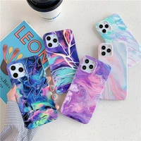 gtwin for iphone 11 laser marble pattern case for iphone 11 pro max x xr xs max 7 8 plus se 2020 soft imd colorful back cover