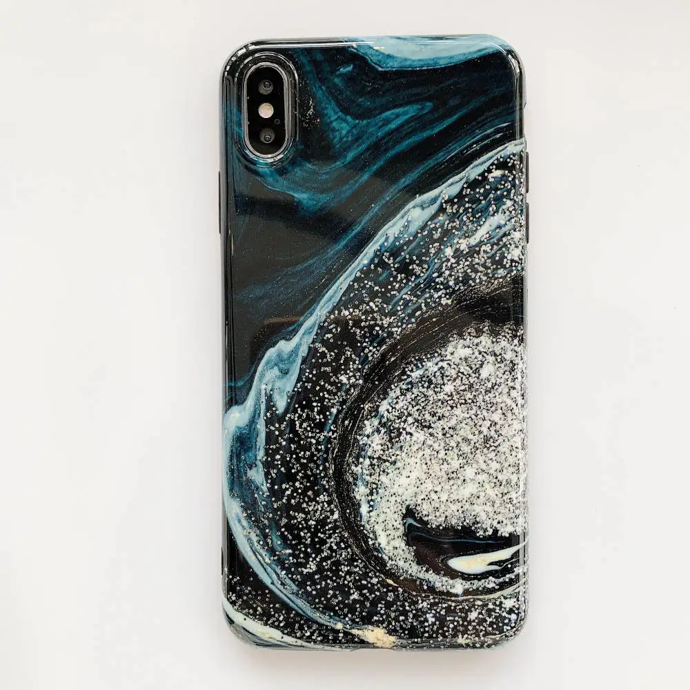 Глянцевый чехол для телефона iPhone 7 X с Цветочным Рисунком бабочки блестящий