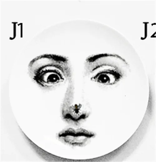 1 " 7" " Мода Fornasetti Тарелка декоративная подвесная тарелка домашнее украшение Настенная посуда керамический Декор Европейское настенное блюдо - Цвет: 1