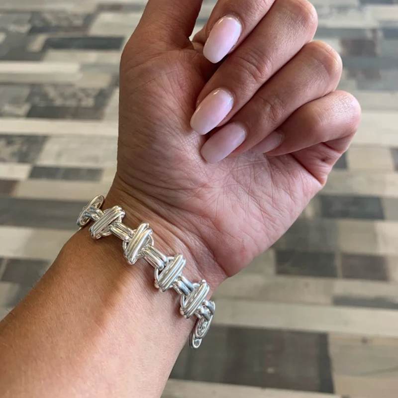 Женский браслет-цепочка DOTEFFIL из серебра 925 пробы с круглым крестом подарок на