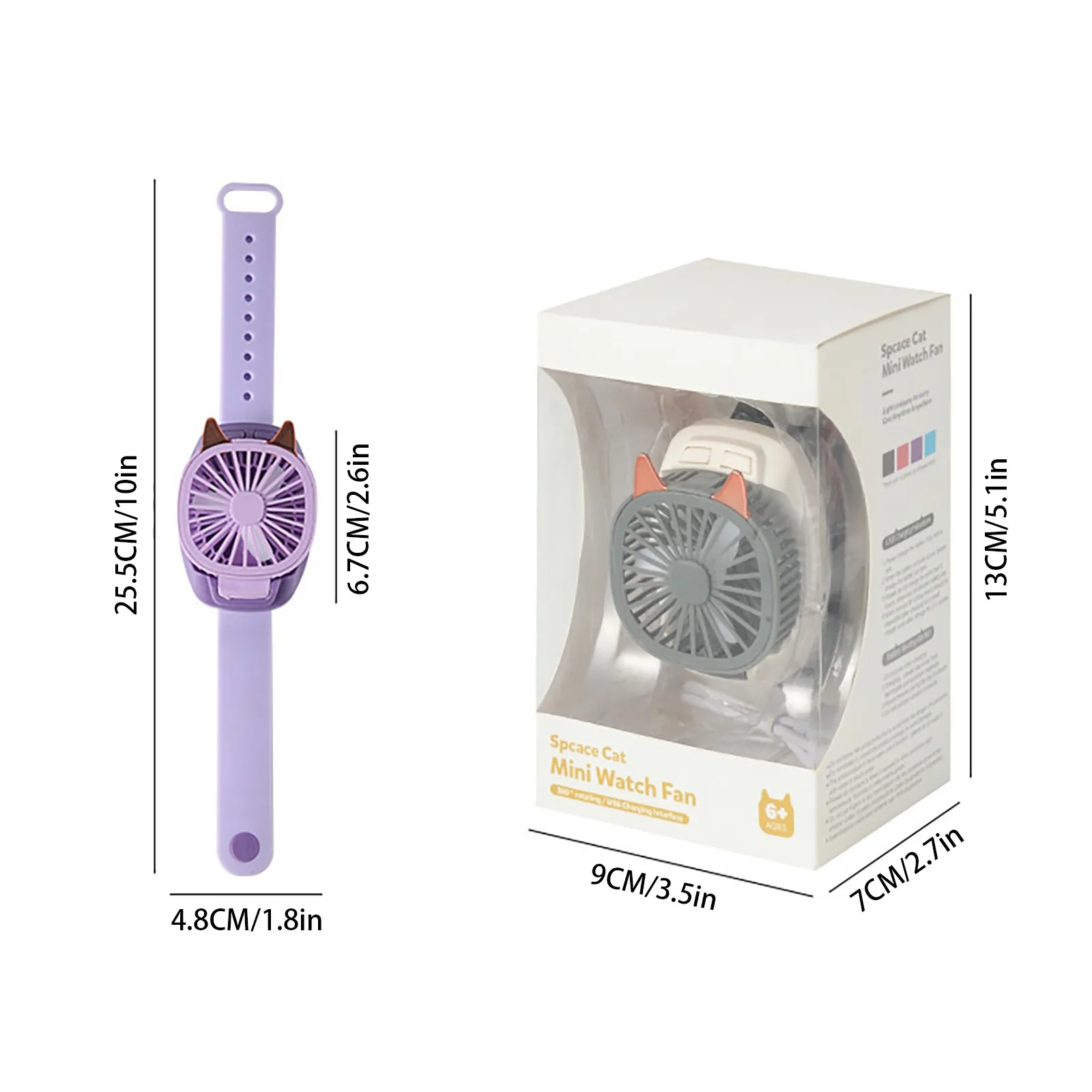 Наручные мини часы с вентилятором для переноски летние портативные вращающиеся